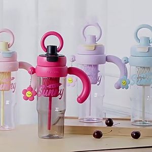 W69 Vaso de Plástico PP para Helado, de Gran Capacidad, para Exteriores, con Asa y Anillo, Apto para Lavavajillas, Botella de Agua Infantil - Product Image 1