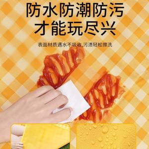 Autre tapis de pique-nique pliable imperméable rectangulaire en tissu Oxford épaissi, résistant à l'humidité, pour usage extérieur printanier - Product Image 4