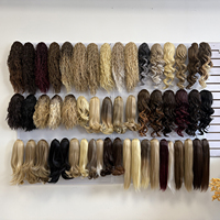 Extensions de cheveux synthétiques Julianna Kanekalon Futura Fiber Pack, postiches à enrouler avec pince à griffes et cordon de serrage, queues de cheval, vente en gros