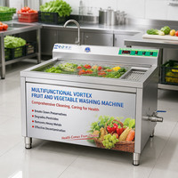 Commerciële Turbo Groentewasmachine met Ozon Sterilisatie Belletjesreiniging voor Hotel, Kantine, Fruit, Vlees, Zeevruchten