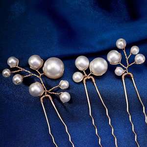 Set di forcine per capelli da sposa NYY MAY di alta qualità, fatte a mano in lega, 9,2 cm, per abiti da sposa, acconciature alla moda e servizi fotografici. - Product Image 5