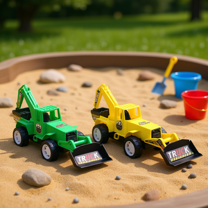 Ensemble de jouets pour enfants : mini-chargeuse-pelleteuse et camions de construction pour le jeu d'ingénierie dans la boîte à sable - Product Image 3