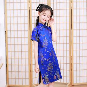 Niños niña ropa de fiesta disfraz bebé niñas Cheongsam <span class=keywords><strong>Jumper</strong></span> 1-12Y chino Qipao vestido 2017 - Product Image 2