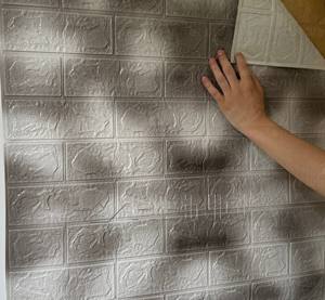 Papier peint imperméable auto-adhésif Wayon facile à installer, panneau mural de cuisine en mousse PE, papier brique - Product Image 6