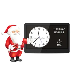 Digital Photo Frame Large Display 10 Inch Wall Desk Digital Calendar Analog Clock For Dementia