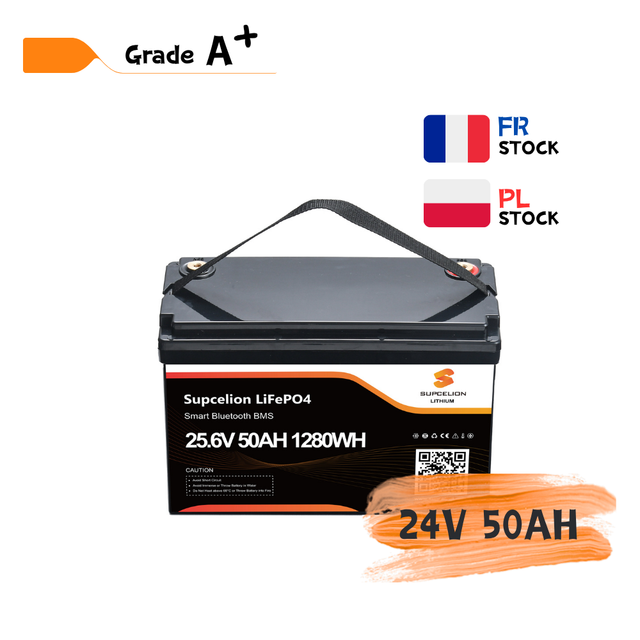 SUPCELION 12V 24V 50Ah LFP Lithium Ion Battery 100Ah 200Ah 300Ah 400Ah Rechargeable Solar Energy Storage EU Stock