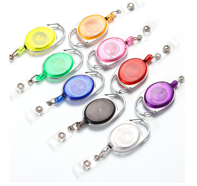 Factory Wholesale Clip Stretchable Shrink Lanyard Easy-to-pull Buckle Retractable Badge Reel