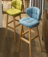 Chaises de Bar hautes Antique industriel Vintage rustique arrière comptoir de cuisine pas cher tabouret haut en bois moderne en cuir en bois massif