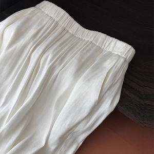 <span class=keywords><strong>Pantaloni</strong></span> da donna in <span class=keywords><strong>misto</strong></span> cotone a tutta lunghezza <span class=keywords><strong>pantaloni</strong></span> larghi dritti Casual con coulisse a vita alta traspirante larghi - Product Image 4