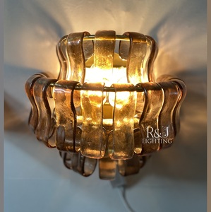 Hiện đại trong nhà sang trọng Brass LED phòng ngủ ánh sáng Trần độc đáo màu Smokey Glass trang trí chiếu sáng nhà đèn cho trần thấp - Product Image 4