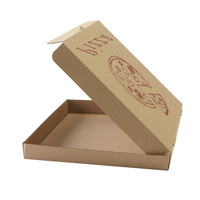 Recyclable prix logo personnalisé boîte alimentaire papier ondulé brun 9 10 11 12 14 18 pouces boîte à pizza emballage