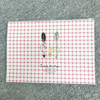 Bolso de Plástico con cremallera para oficina, carpeta multifuncional con estampado de dibujos animados, A4