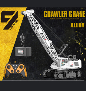 <span class=keywords><strong>Grue</strong></span> à chenilles <span class=keywords><strong>télécommandée</strong></span> DWI Dowellin Large 9CH en alliage 2,4 GHz, Véhicules de construction RC pour enfants - Product Image 5