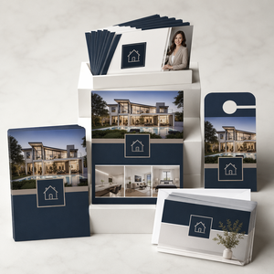 Kit de Marketing <span class=keywords><strong>Immobilier</strong></span> Personnalisé 5 Pièces : Cartes Postales, Flyers, Cartes de Remerciement, Cartes de Visite et Cartes à Accrocher pour Agents Professionnels - Product Image 2