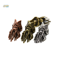 Perles entretoises punk YJ, accessoires de bijoux en métal DIY style pirate des Caraïbes, perforées pour bracelets et colliers, pour les 10-12 ans, accessoires pratiques