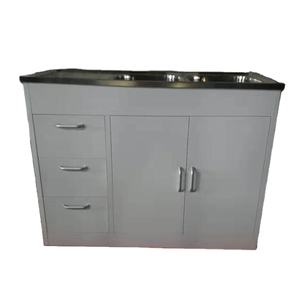 מודרני נירוסטה לבן מטבח כיור ארונות בסיס מבנה הרכבה עצמי להרכיב עמיד למים - Product Image 1