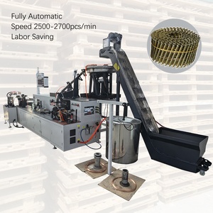Máquina automática de alta velocidad para fabricar clavos en rollo, 2500 unidades por minuto, con enhebrador de alambre para la fabricación de <span class=keywords><strong>palets</strong></span> en EE. UU. y la UE - Product Image 1