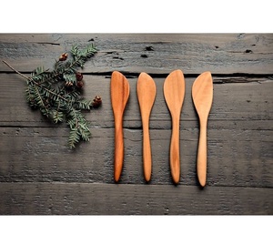 มีดปาดเนยไม้สำหรับห้องครัวที่เหมาะสำหรับการแพร่กระจายแยมเนยและชีสนุ่มเป็นมิตรต่อสิ่งแวดล้อมและทนทานเป็นเครื่องมือ - Product Image 1