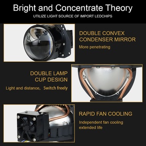 Lentes Bi-Proyector LED K203 3.0 para Faros Delanteros, Luz Alta y Baja, 90W, 10000LM, 6500K, Faros Antiniebla, Luces de Conducción para Automóviles Universales - Product Image 6