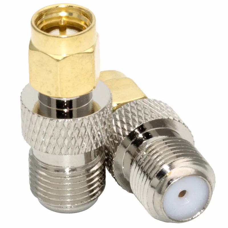 F Jack femelle vers SMA prise mâle, connecteur adaptateur Coaxial RF en cuivre