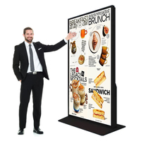 Kiosco de Venta Minorista para Interiores, Centro Comercial, Publicidad, Señalización, Pantalla Táctil de 75 Pulgadas, Pantalla Completa, IP65, Animación, Soporte de Piso