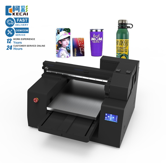 KECAI Small Business 4050 Printing Machine Metal Sheet Frisbee Acrylic Ceramic Tile Crystal Logo Advertising UV Flatbed Printer