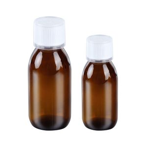 30ml <span class=keywords><strong>60ml</strong></span> 100ml 150ml 200ml 300ml 500ml y tế hổ phách y học lỏng Syrup Vòng chai thủy tinh với đo vít cup - Product Image 4