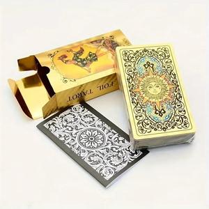 Jeu de société authentique classique populaire Waite, nouvelles cartes de tarot personnalisées avec feuille d'or, ensemble complet, cartes imprimées en couleur, 78 cartes en plastique - Product Image 3