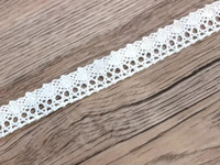 Renda Bordir Katun Kustom Zeal Lace, Renda Trim Venice Bordir Putih Grosir