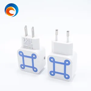 מנורת לילה עיצוב האיחוד האירופי ארה"ב 5V 2.4A USB מטען קיר עבור בית