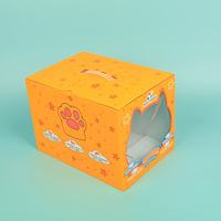 Cajas de Embalaje Reutilizables con Logotipo Personalizado, Cajas de Regalo Plegables con Ventana Transparente de PVC para Embalaje Temático de Regalos