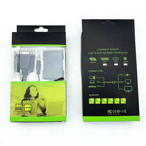 Convertidor <span class=keywords><strong>adaptador</strong></span> de Cable de vídeo <span class=keywords><strong>VGA</strong></span> <span class=keywords><strong>a</strong></span> <span class=keywords><strong>HDMI</strong></span> al por mayor de fábrica 1080P <span class=keywords><strong>para</strong></span> uso en altavoces de Monitor de Audio doméstico viene en caja de embalaje - Product Image 1