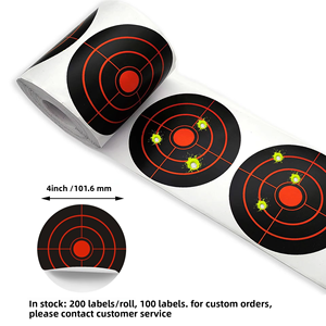 Dericsson Rollo de 200 Hojas de 4 Pulgadas, Adhesivos Fluorescentes Amarillos para Tiro al Blanco, Logotipo Personalizado Disponible - Product Image 2