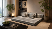 Biaoguan Arabisches Majlis Modernes Echtleder-Sofa-Set, Faltbar in Box, Modulares Sofa für den Heimgebrauch mit 3 Jahren Garantie