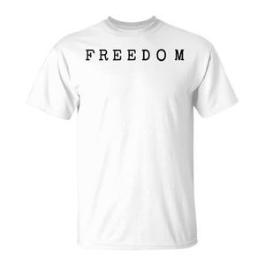 Camiseta Freedom para hombre y mujer, ropa informal de algodón blanco - Product Image 1