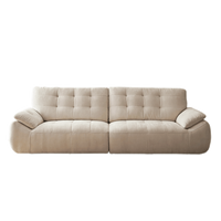 Canapé modulaire de salon Zayshine, style nordique moderne, tissu en velours de luxe, 3 places, appartement, villa, canapé de sol en forme de I, détente
