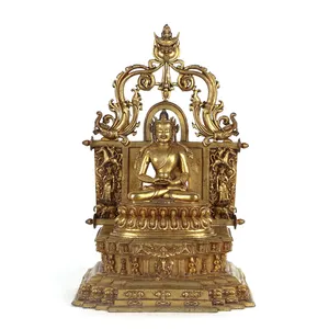 Özelleştirilmiş iç dekorasyon süsler küçük bakır buda heykelleri bakır döküm tibet din budist teklifleri buda