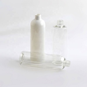 Plastic Cylinder Clear PET <b>Squeeze</b> <b>Bottle</b> with Cap for Body Wash Shampoo Lotion Shower Gel Packaging - Product Image 4