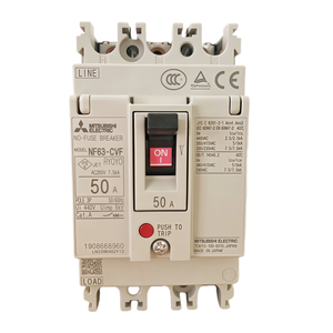 Disjoncteurs en boîtier moulé Mitsubishi d'origine, neufs, série NF/NV, NF63-HV 3P 63A, unité de déclenchement numérique, capacité de coupure 75kA - Product Image 4