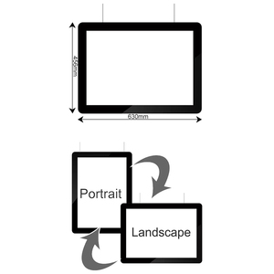 6 X A3 Vertical Dual-Sided Poster Frames Hanging Illuminated Window Display Light Boxes for <strong>Real</strong> <strong>Estate</strong> <strong>Agency</strong> - Product Image 4