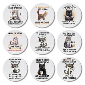 Funny <b>Cat</b> Designs Ceramic Fridge Magnets Customizable Souvenir and <b>Gift</b> with Shape Style Magnetic Sticker - Product Image 4