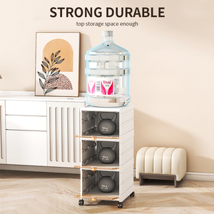 Bán buôn đa chức năng có thể gập lại hộp lưu trữ có thể tháo rời hộp giày 3/4/5 lớp tủ trưng bày tủ quần áo giá - Product Image 5