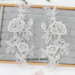 Handmade đen 3D hoa ren đính <span class=keywords><strong>sequin</strong></span> đính cườm thêu vá rhinestone hoa <span class=keywords><strong>Motif</strong></span> cho váy cưới buổi tối Áo - Product Image 2