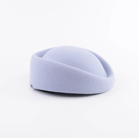 A102101 100% Gorro de fieltro de lana Gorro de boina de mujer de alta calidad Sombrero de invierno de moda retro británico Sombrero formal