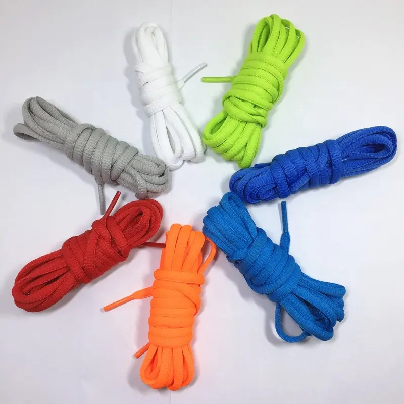 Supply polyester braided oval sports shoelace manufacturer