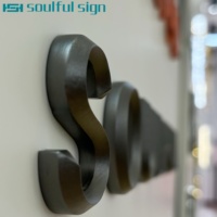 Lettres en métal 3D personnalisées en aluminium et laiton, signalétique gravée, étanche IP65, montage mural, publicité extérieure, direction, hôtels, centres commerciaux