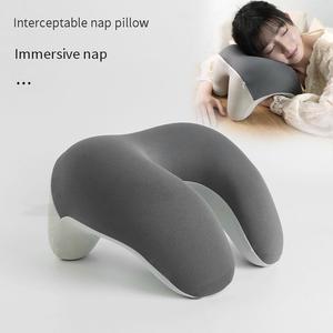 Wholesale Children's U-Shape Memory Foam <b>Neck</b> Support Nap <b>Pillow</b> for Lunch Break with Patented Design and Knitted Construction - Product Image 1