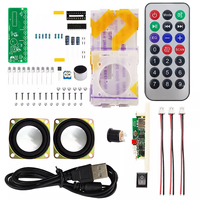 Kit Solder DIY Speaker, Amplifier Dua Kanal dengan Layar Spektrum LED, Modul Praktik Pembelajaran Elektronik