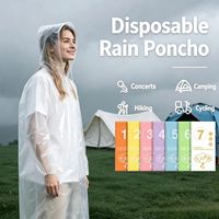 Imperméables jetables en PE transparents et épaissis pour situations d'urgence, concerts, camping, randonnée, cyclisme, adultes, en gros