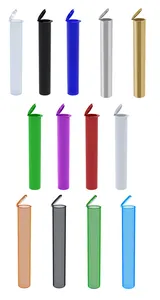 Tubos de rollo de prueba a prueba de niños de 116mm personalizados Embalaje Cono de tubos de cigarros de plástico biodegradable